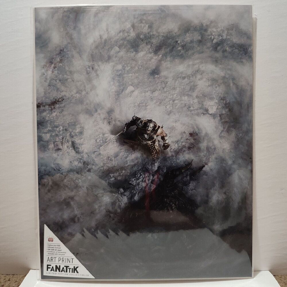 The Elder Scrolls V Skyrim Dovahkiin Art Print With Certificate Of Authenticity